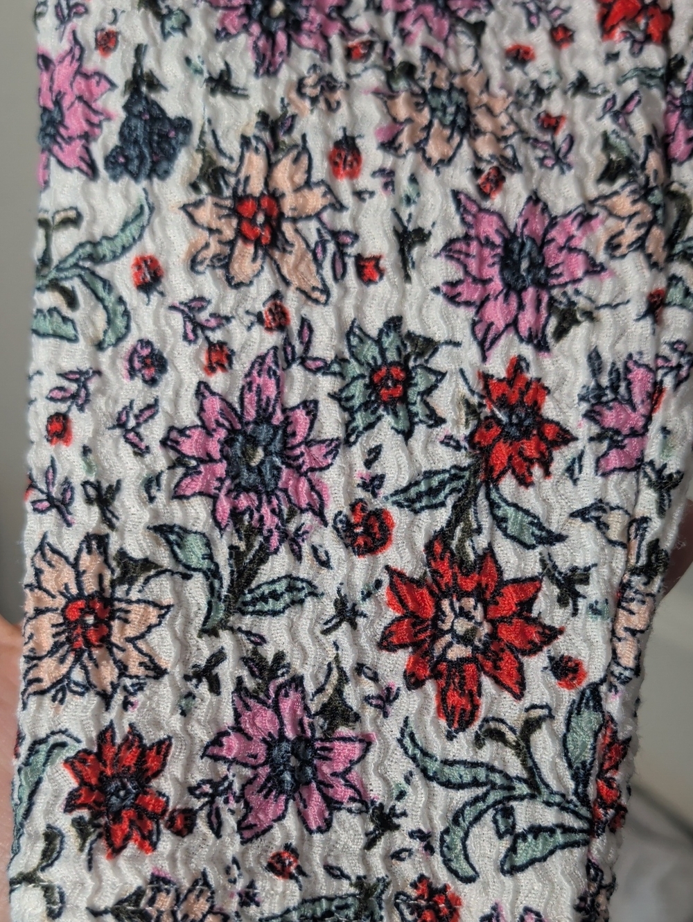 Loft White Floral Long-Sleeve Peasant Top - Picture 6 of 8